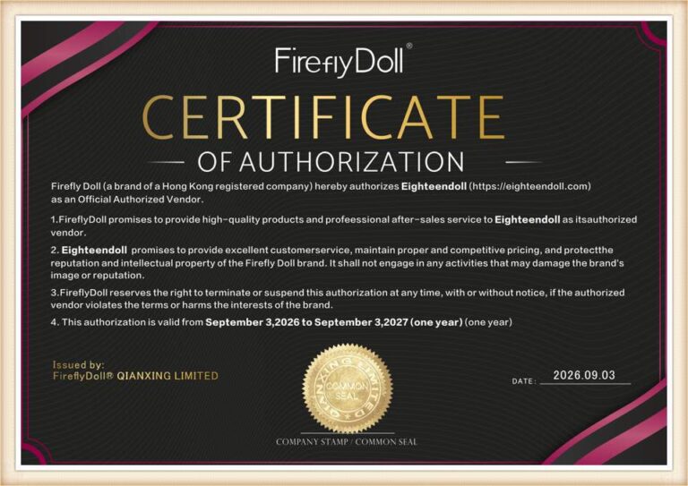 Certificado de autorización de FireflyDoll para EighteenDoll