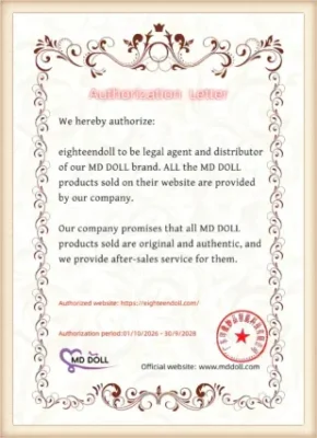MD Doll EighteenDoll authorization certificate