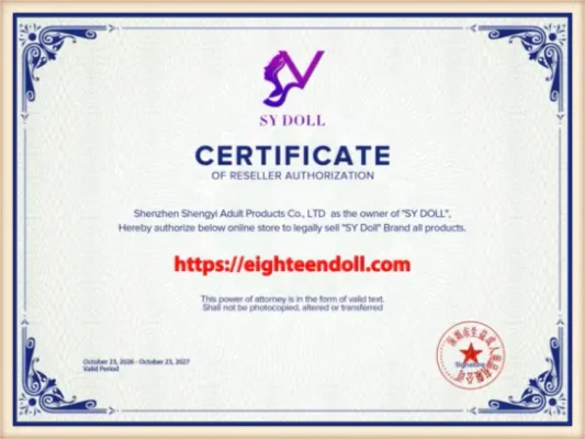 SY Doll EighteenDoll authorization certificate